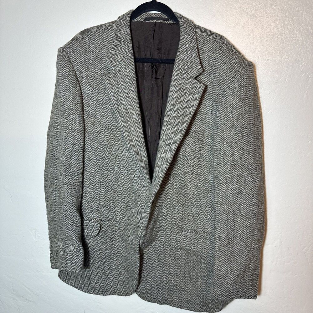 Harris Tweed 46 R Men’s Classic Wool Jacket 2 Button